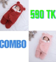 China Cute baby Blanket - Combo (Red+Pink)