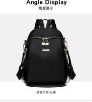 New Design Female Backpacks High Capacity Waterproof (Black)