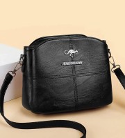New Design 3 Layers Luxury Messenger Crossbody Bags black