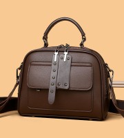 New Design High end ladies' handbag multi-layer large capacity commuting bag(Coffee)