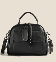 New Design High end ladies' handbag multi-layer large capacity commuting bag(Black)